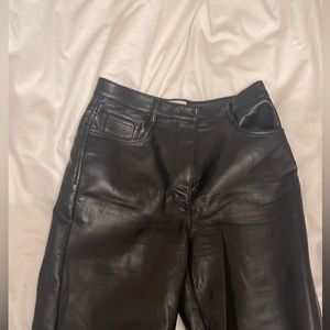 Aritiza black vegan leather pants -great condition!